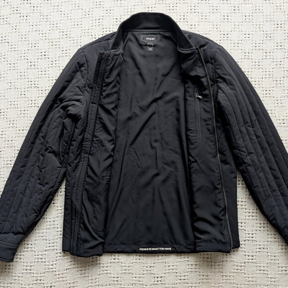 Rhone Bomber Jacket Men's Small Full Zip Stretch Skyline Spring Coat - Picture 3 of 8
